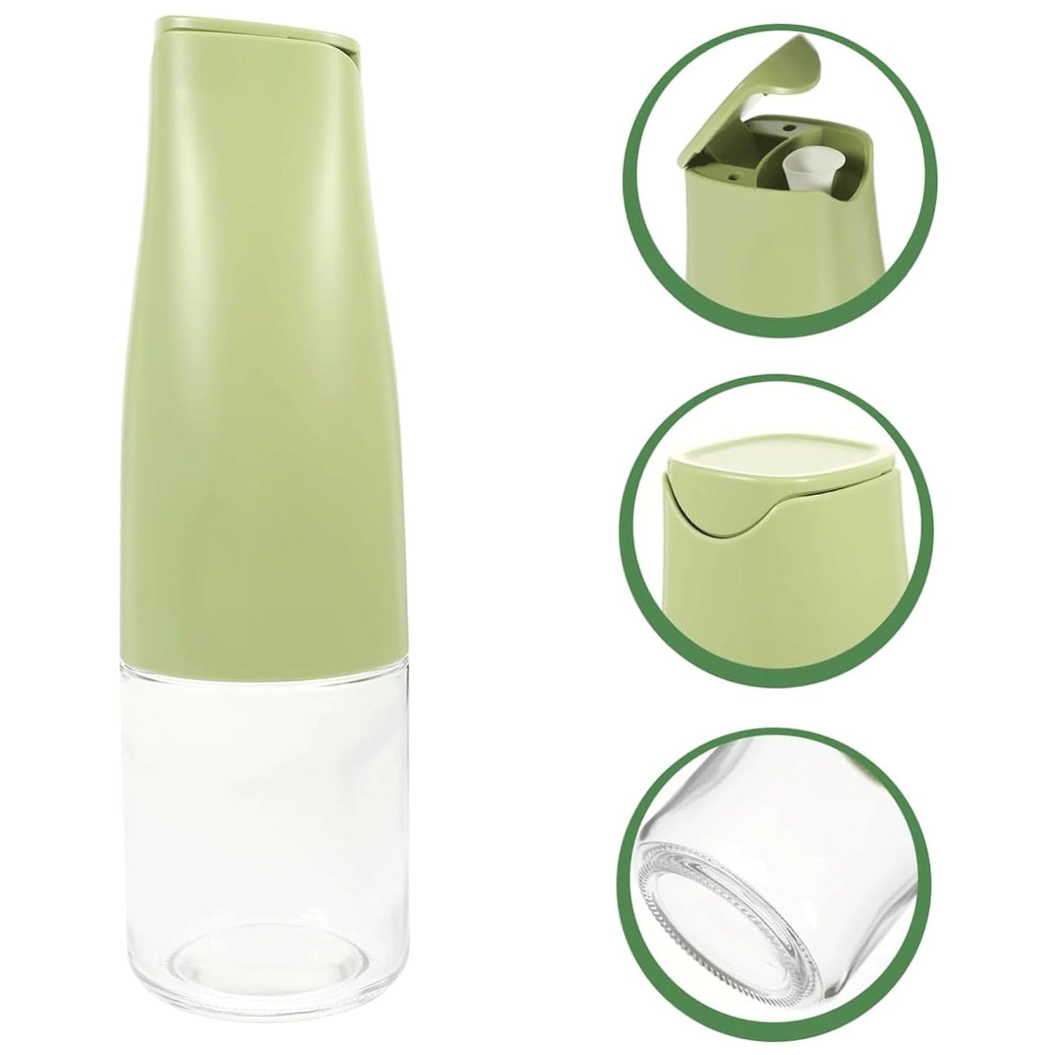8214 Oil Dispenser, 500ml Cooking Oil Dispensing Cruets, Oil Bottle with Automatic Open Lid, Kitchen Glass Oil Pot, Cooking Oil Bottle for Kitchen Grilling Frying (500 ML) 8214 Oil Dispenser, 500ml Cooking Oil Dispensing Cruets, Oil Bottle with Automatic Open Lid, Kitchen Glass Oil Pot, Cooking Oil Bottle for Kitchen Grilling Frying (500 ML)